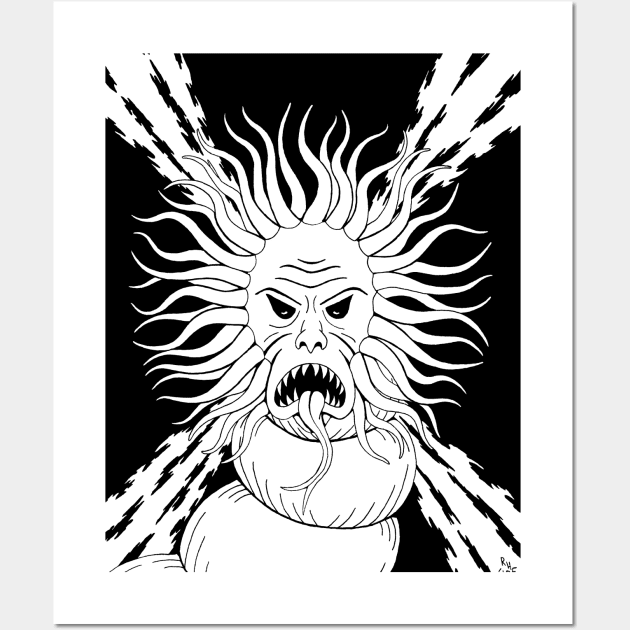 Tentacled Monstrosity Weird Horror Art Wall Art by AzureLionProductions